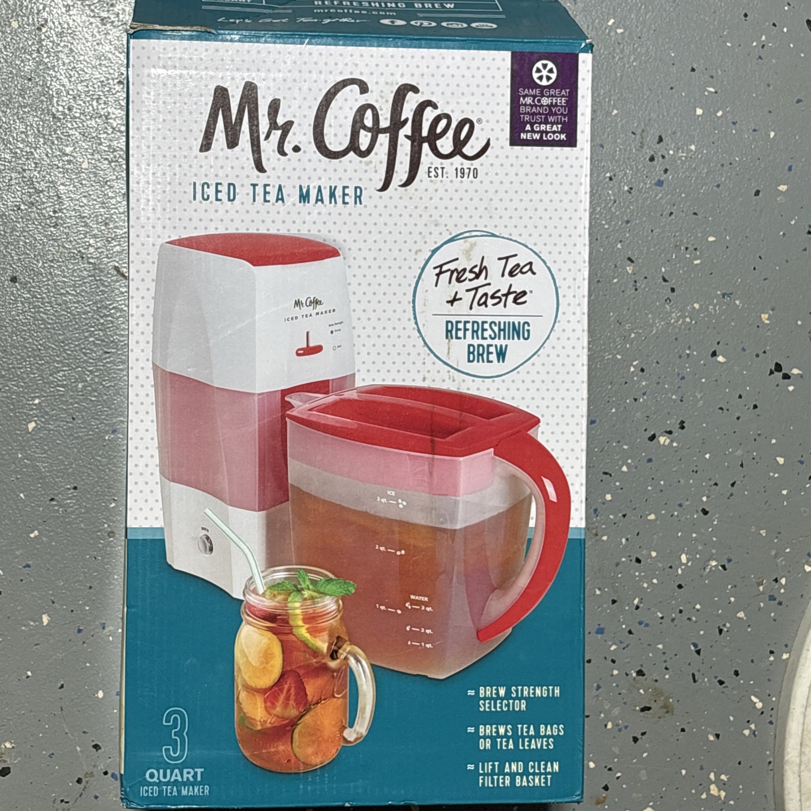 Mr. Coffee Fresh Tea Iced Tea Maker TM75RS 3 Quart Red Open Box - Tea Maker ONLY gallery