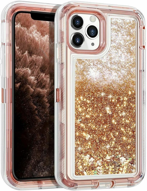 For iPhone 16 /15/14 /13/12/Pro /Plus Shockproof Liquid Glitter Defender Case gallery