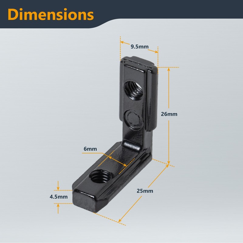 POWERTEC L-Shape Interior Inside Corner Connector Joint Bracket 20 Sets (74006) gallery