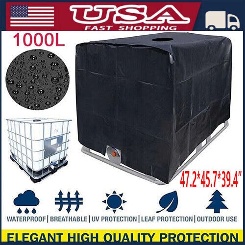 Waterproof outdoor protective cover for 1000-liter (275-gallon) IBC containers gallery