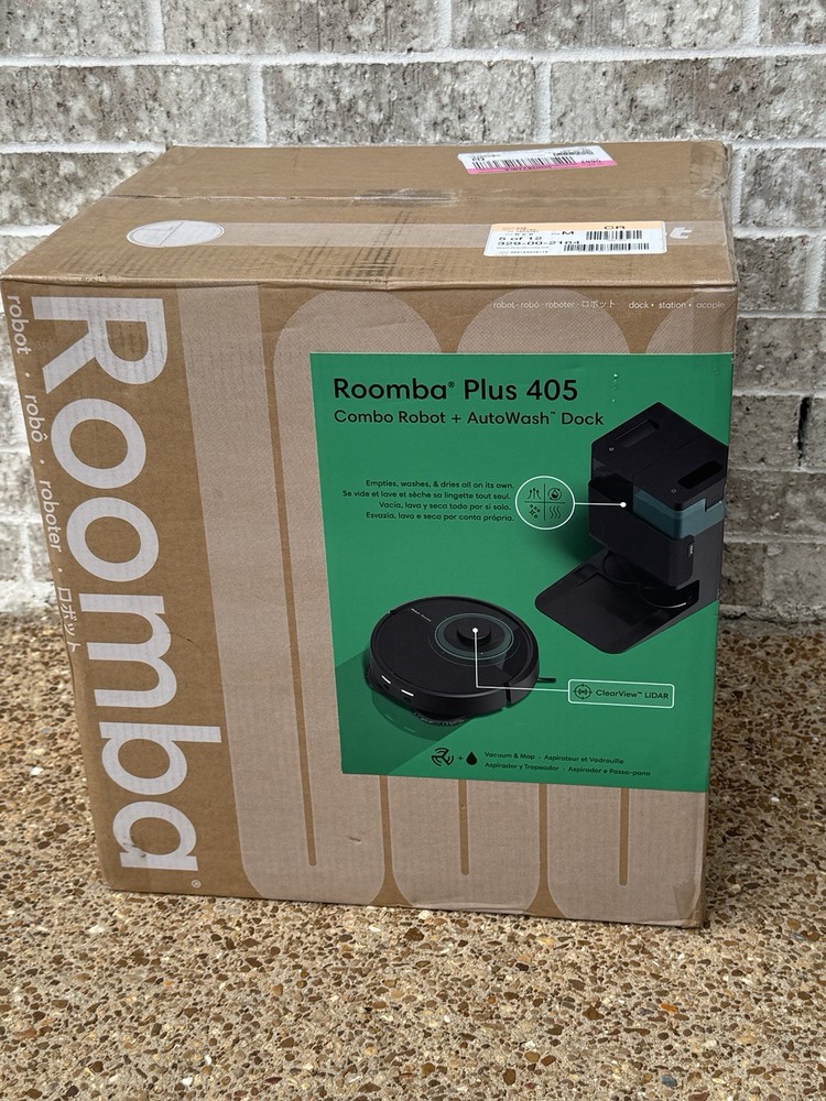 iRobot Roomba Plus 405 Combo Vacuum & Mop w/ AutoWash Dock, LiDAR, 70x Suction