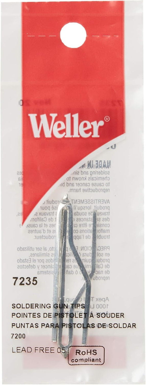 Weller 7235 Replacement Soldering Gun Tip 2-Count Pack for Weller gallery