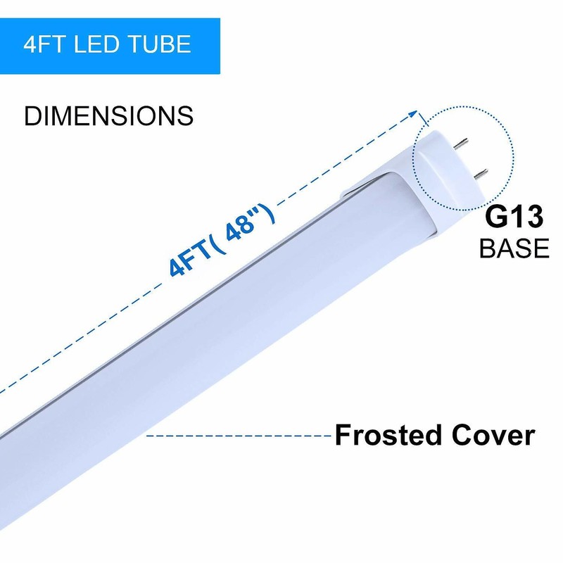48 inch LED Light Bulb 5000K 6500K 4 foot T8 T12 Ballast Bypass Clear Milky gallery
