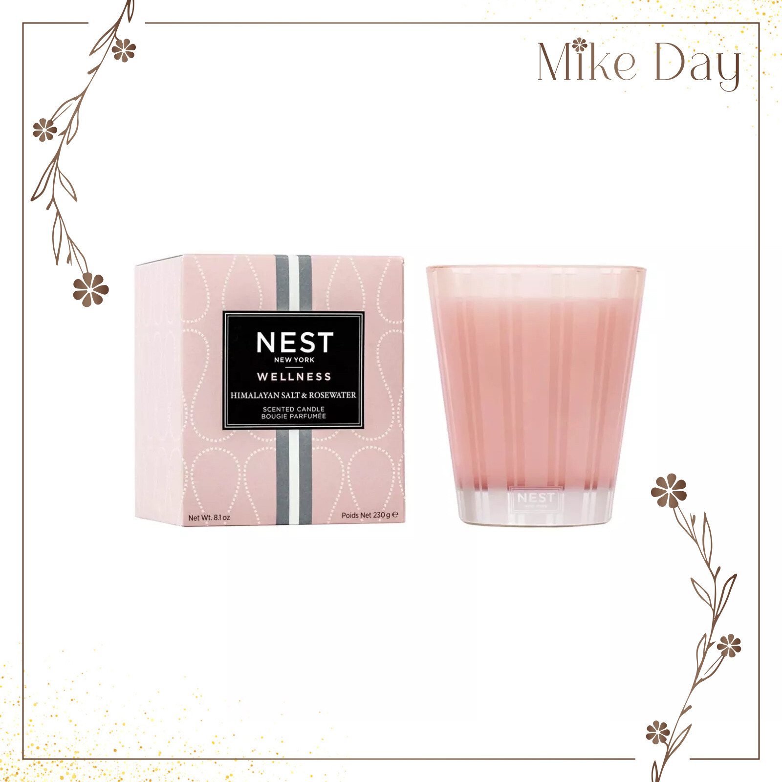 NEST Himalayan Salt & Rosewater Classic Candle 8 oz/ 230g Brand New in Box gallery