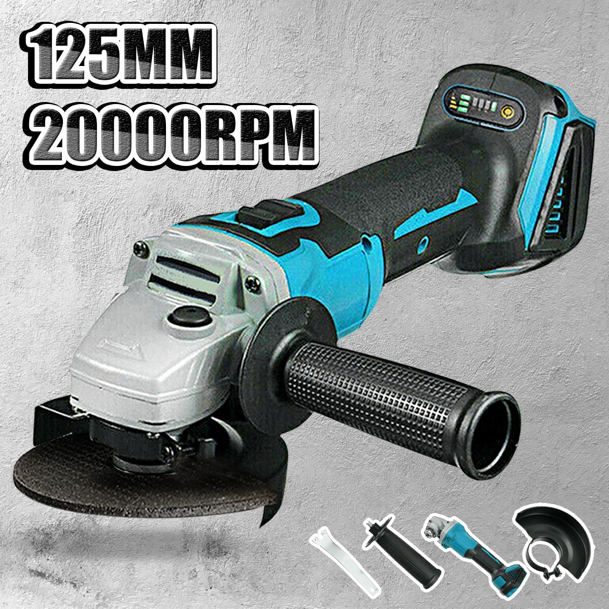 Electric Brushless Cordless Angle Grinder for Makita 18V 125mm (Tool Only) gallery