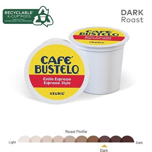 Café Bustelo Espresso Style Dark Roast Coffee K-Cup Pods, 192 Count gallery