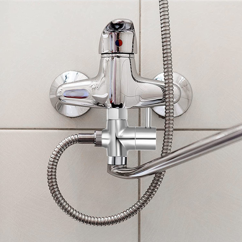 G1/2" Shower Head Diverter Valve, Solid Brass Shower Arm Diverter Valve for Hand gallery