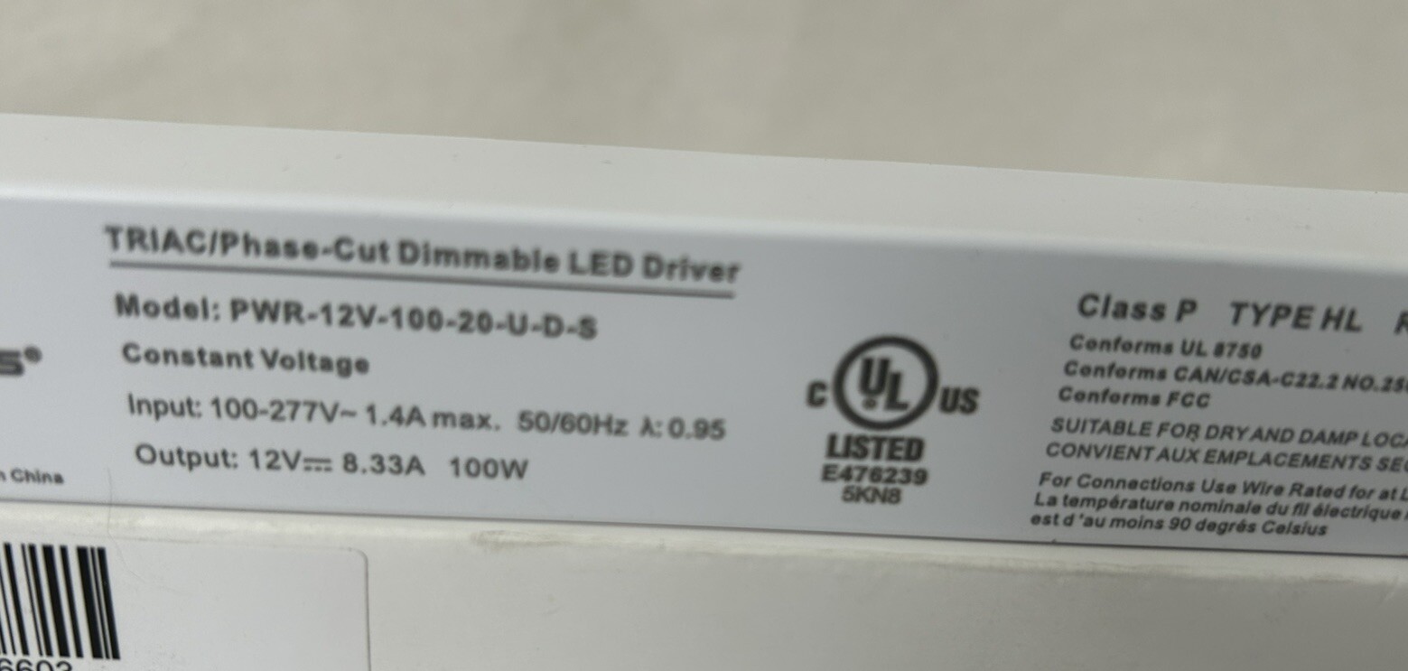 New Dimmable LED Driver Transformer 100W Power Supply 100-277V AC to 12V DC (D4) gallery