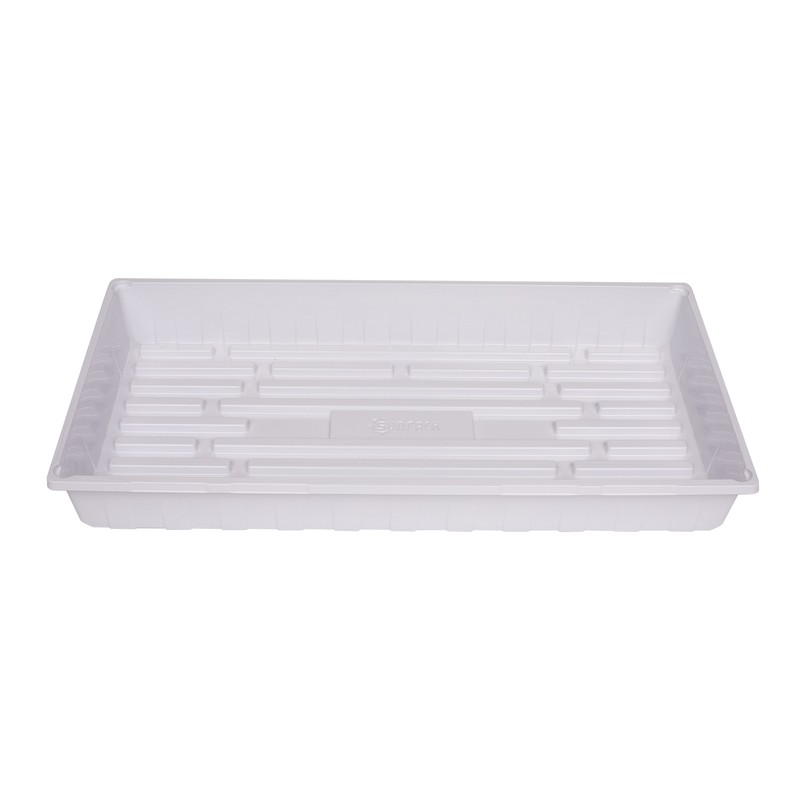 SUNPACK 10” x 20” Indoor Gardening Extra Strength Plastic Seeding Tray, White gallery