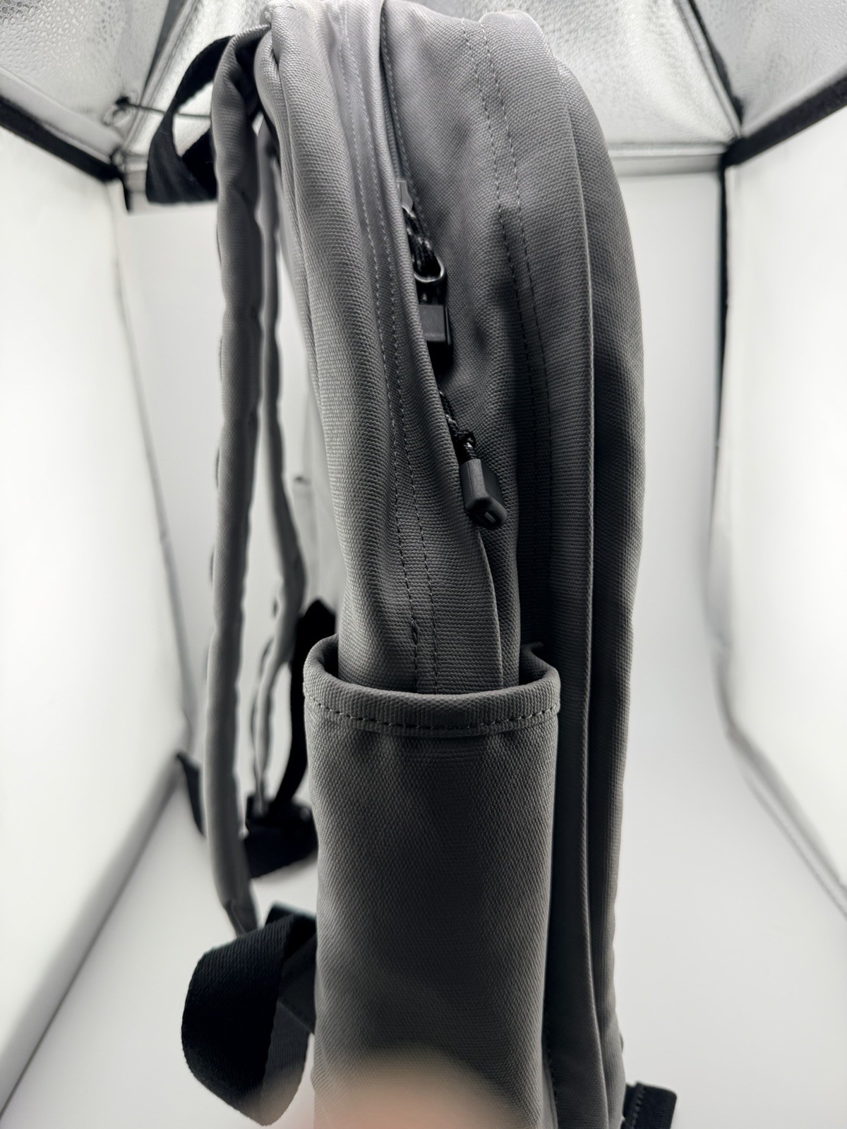 State Brand Grey Backpack Medium Sized With Synchrony Logo On Front 3