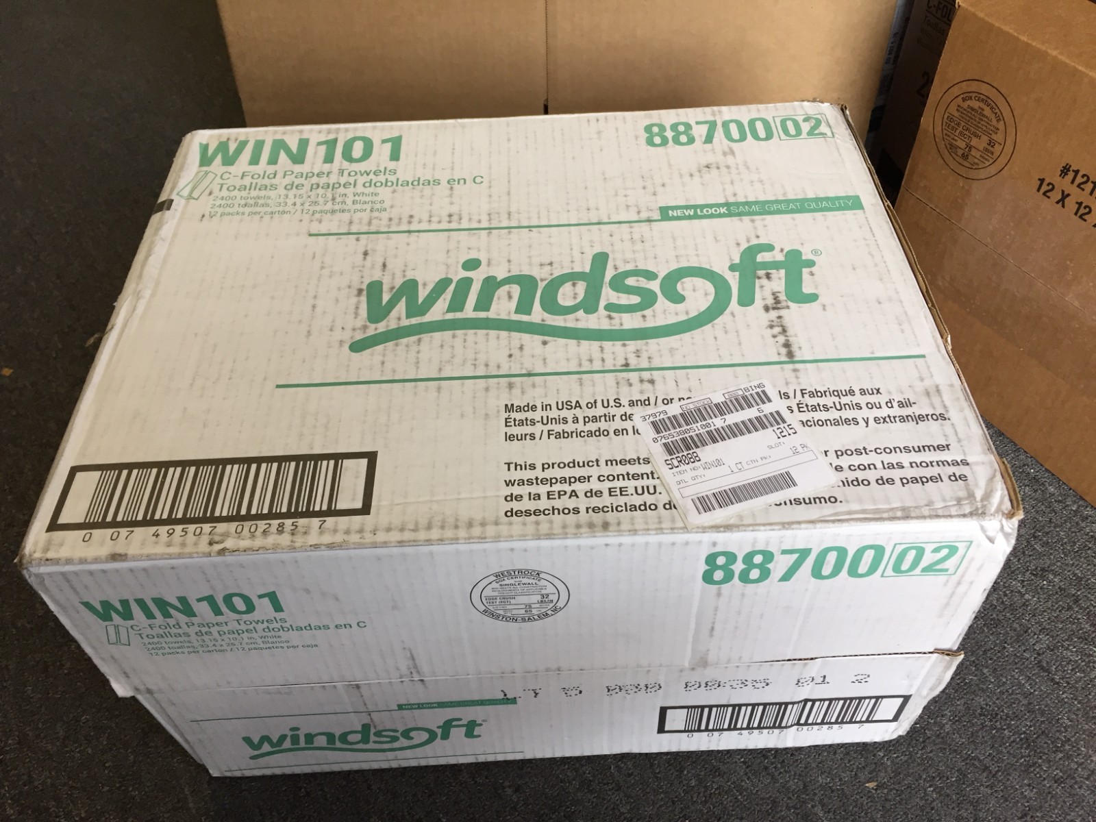 Windsoft 101 C-fold Paper Towels, 1 Ply, 13.15 X 10.1, White, 200/pack, 12 Packs gallery