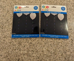 321 Party! LED Balloon Tails Multicolor (6 ct) (2 packs of 3 )
