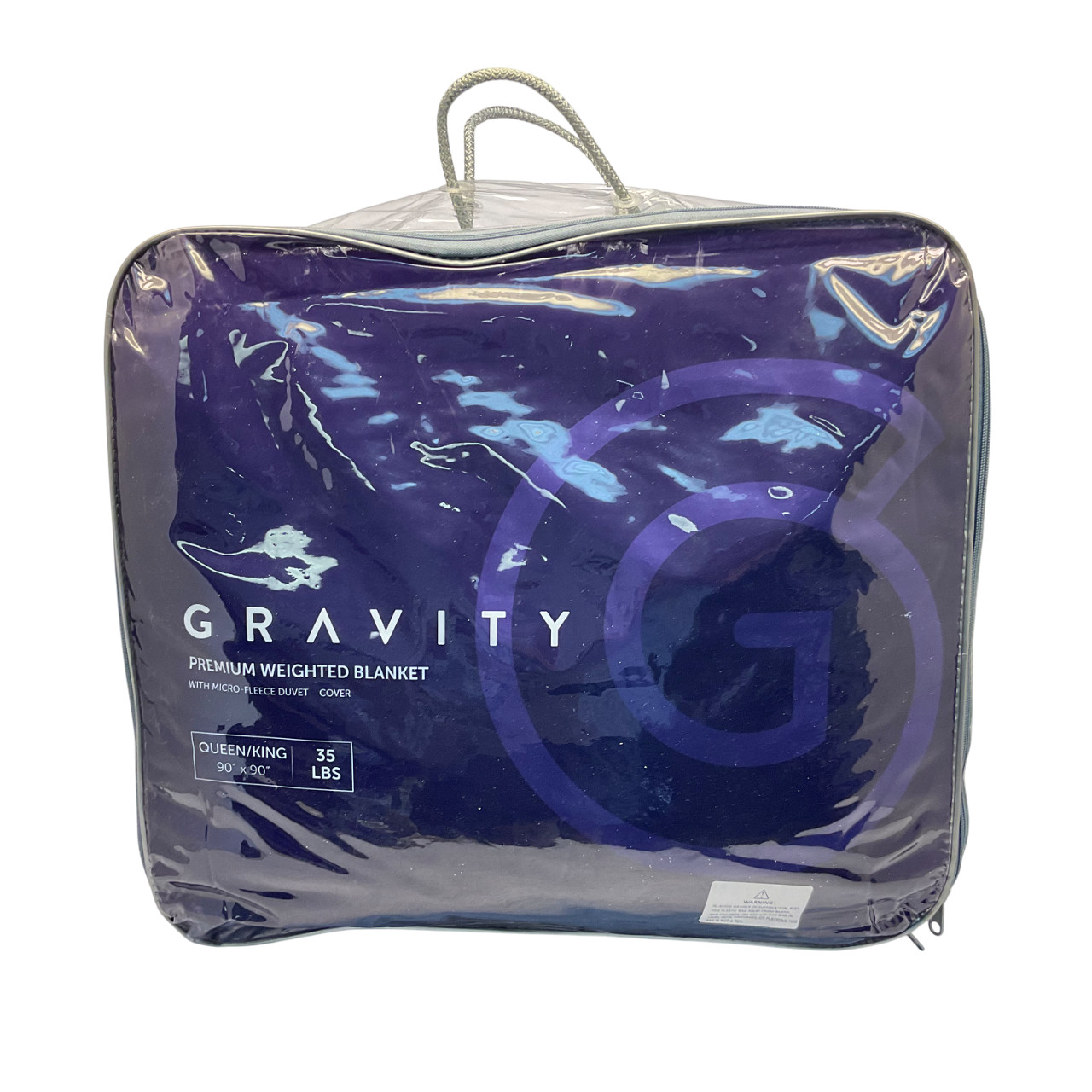 Gravity Micro-Fleece Weighted Blanket (Queen/King - 90" x 90” - 35lbs) in Grey gallery