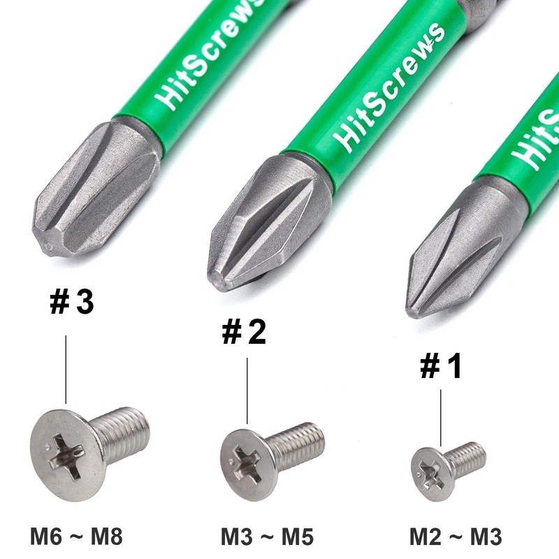 7pcs JIS Screwdriver Bit Set 3" / 75mm Impact Ready Japanese Cross Point Bi... gallery