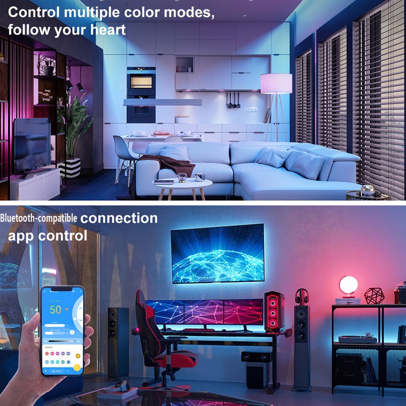 SP621E Bluetooth-compatible LED controller APP control For WS2812 LED strip gallery