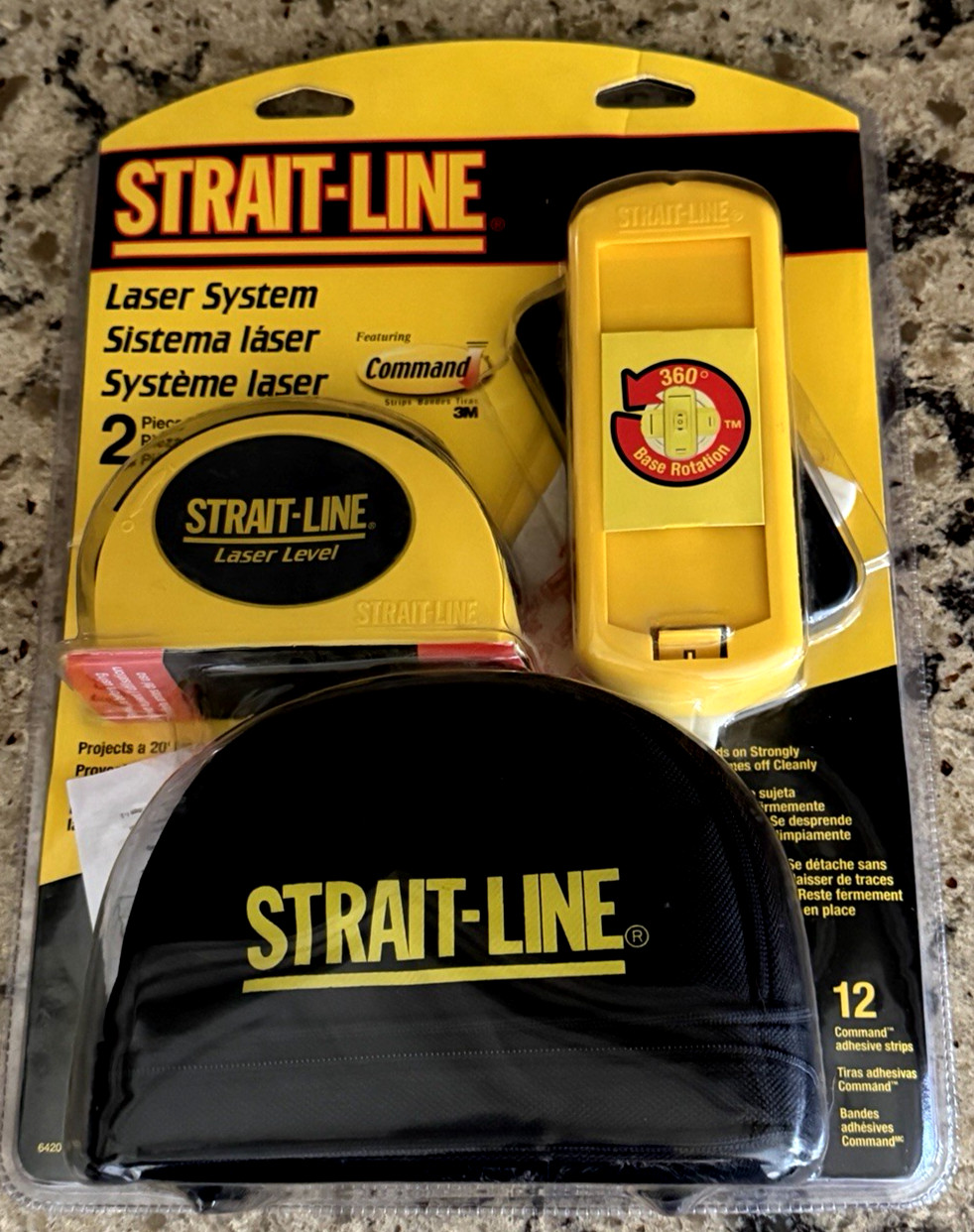 Straight Line 3 Piece Laser System Laser Level Swivel Base Case Factory Sealed gallery