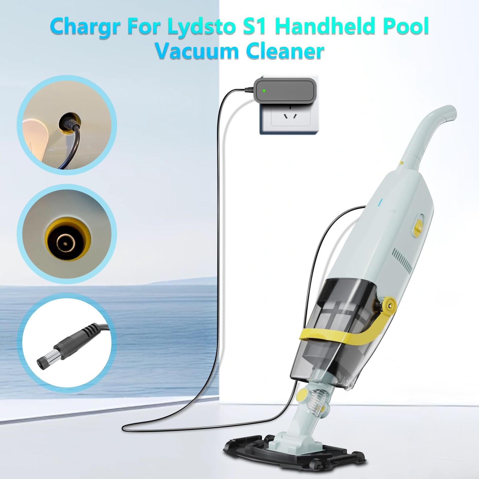 Charger for Lydsto Handheld Pool Vacuum Compatible with S1 YM-S1-03... gallery