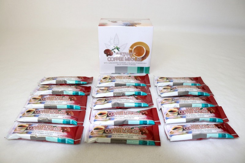 Ganoderma Mushroom Collagen Instant Coffee & KACIP Fatimah Powder 15 Sachet Box gallery