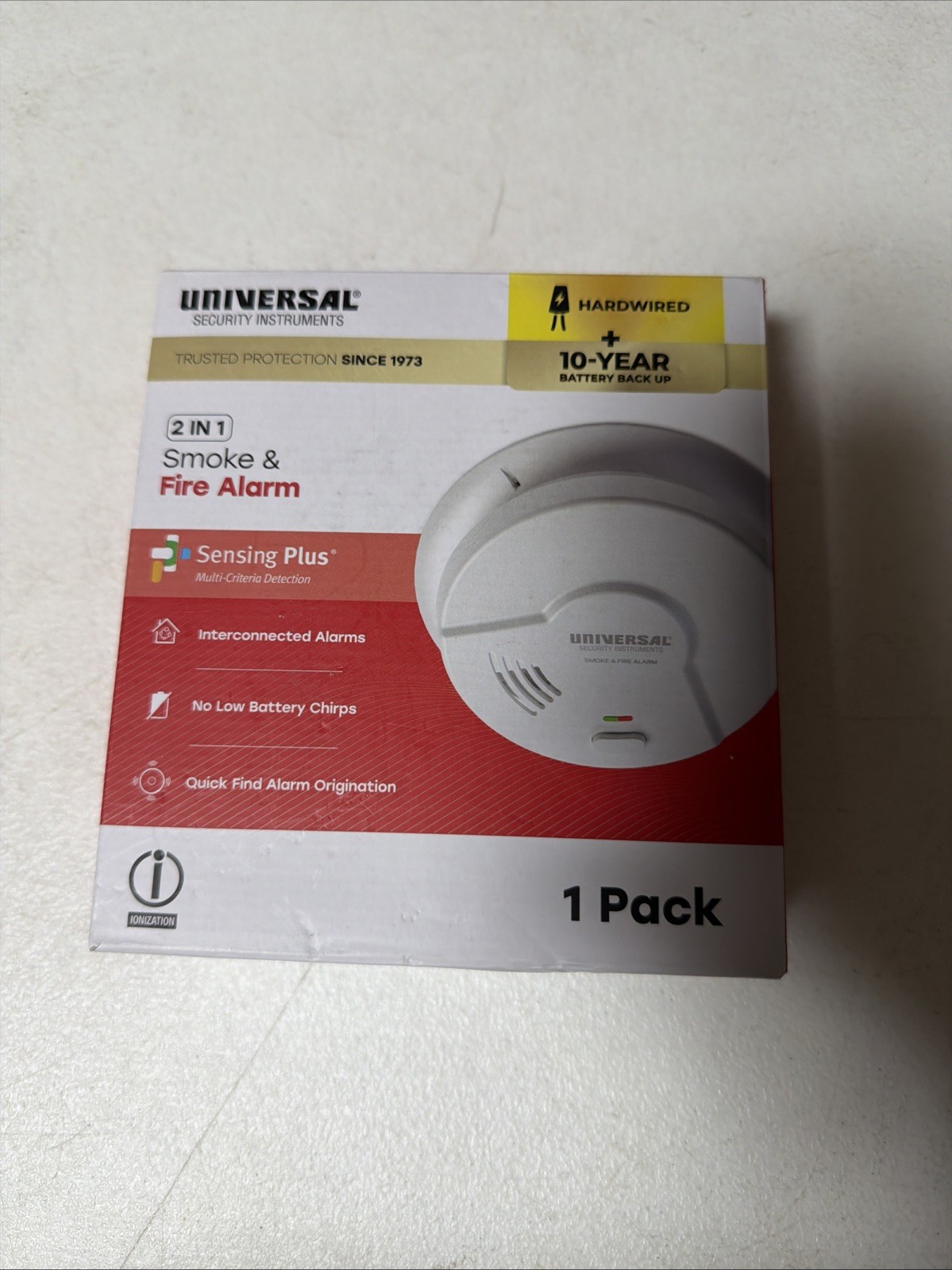 USI Hardwired and 10-Year Battery Backup Smoke Detector with Ionization Sensor gallery
