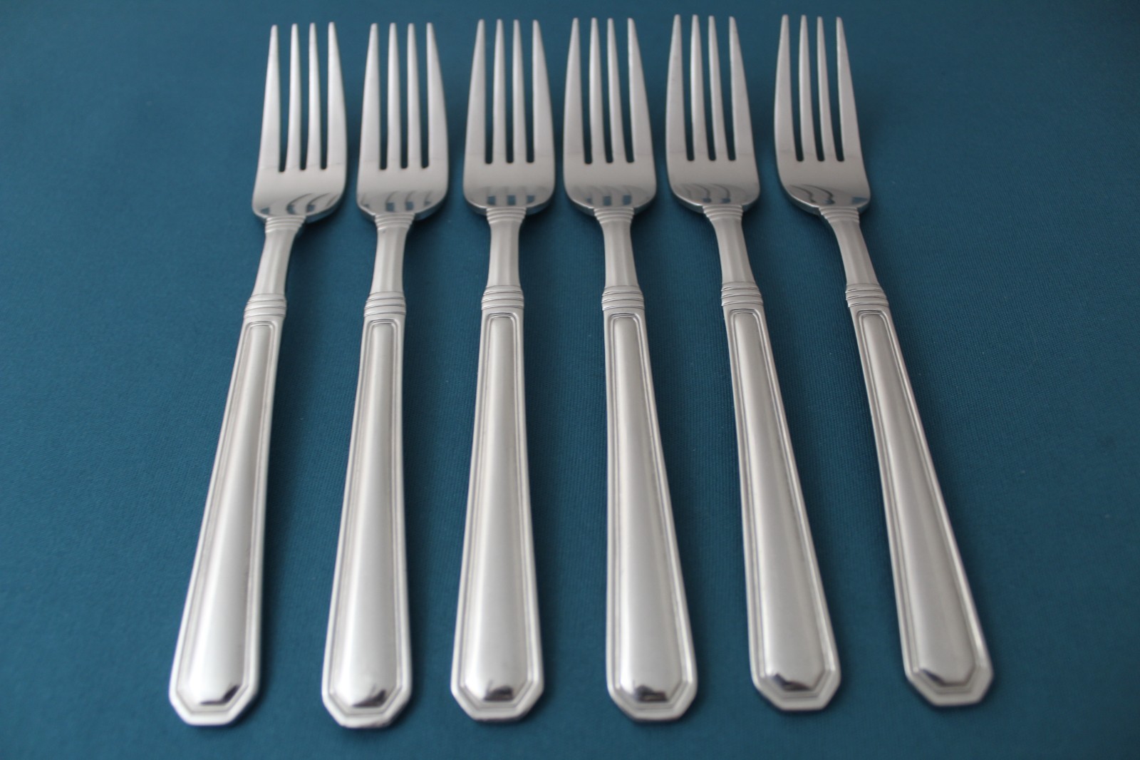 Pfaltzgraff PROVIDENCE GLOSSY Dinner Forks (Set of 6) China Stainless 7 1/2" gallery