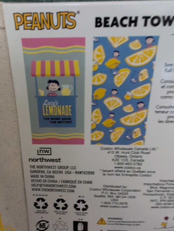Northwest Group Snoopy Beach Tote Peanuts towels SET 30" x 60" gallery