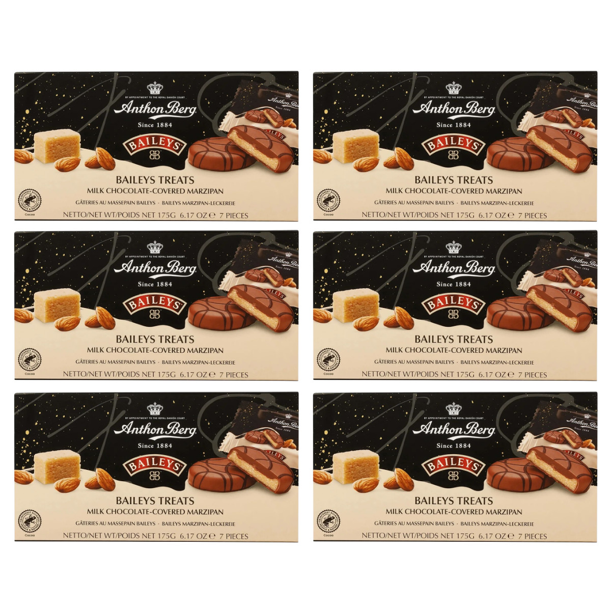 6-pack Anthon Berg Baileys Marzipan Treats 175g Milk Chocolate Mini Cakes gallery