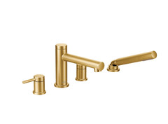 NEW CONDITION Moen Align Two-Handle Diverter Roman Tub Faucet Brushed Gold