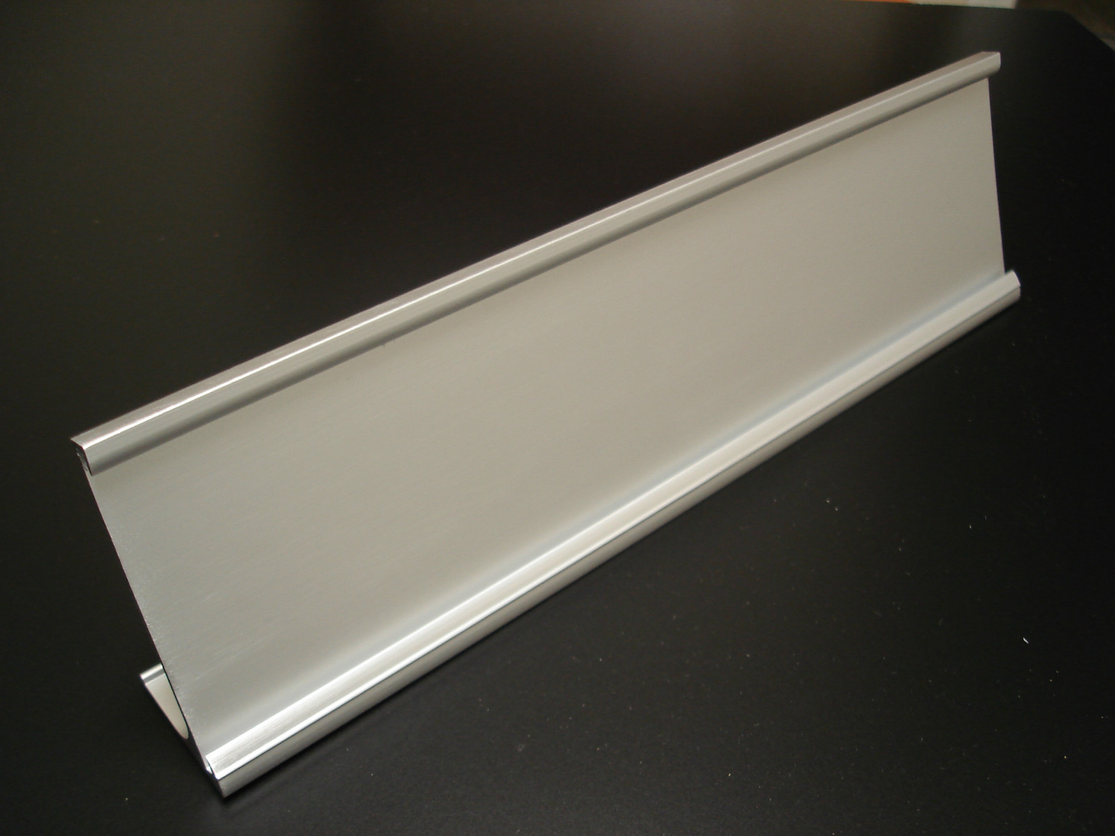 Office Name Plate Holders Matte Silver Wall Mount and Desk Top, 2x8 and 2x10 gallery