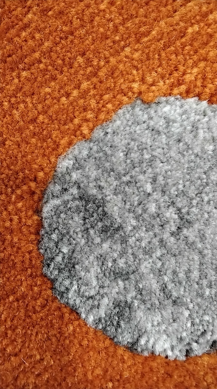 GREY / ORANGE 8' X 10' Back Stain Rug, Reduced Price 1172703590 PRL7735F-810 gallery