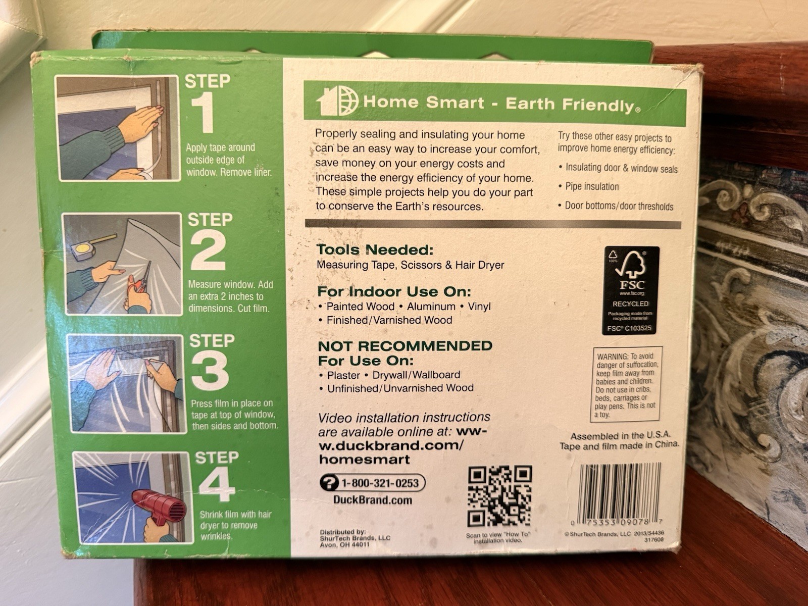 DUCK Rolled Shrink Film Window Kit, Insulates up 10 Windows, 62 in. x 420 in gallery