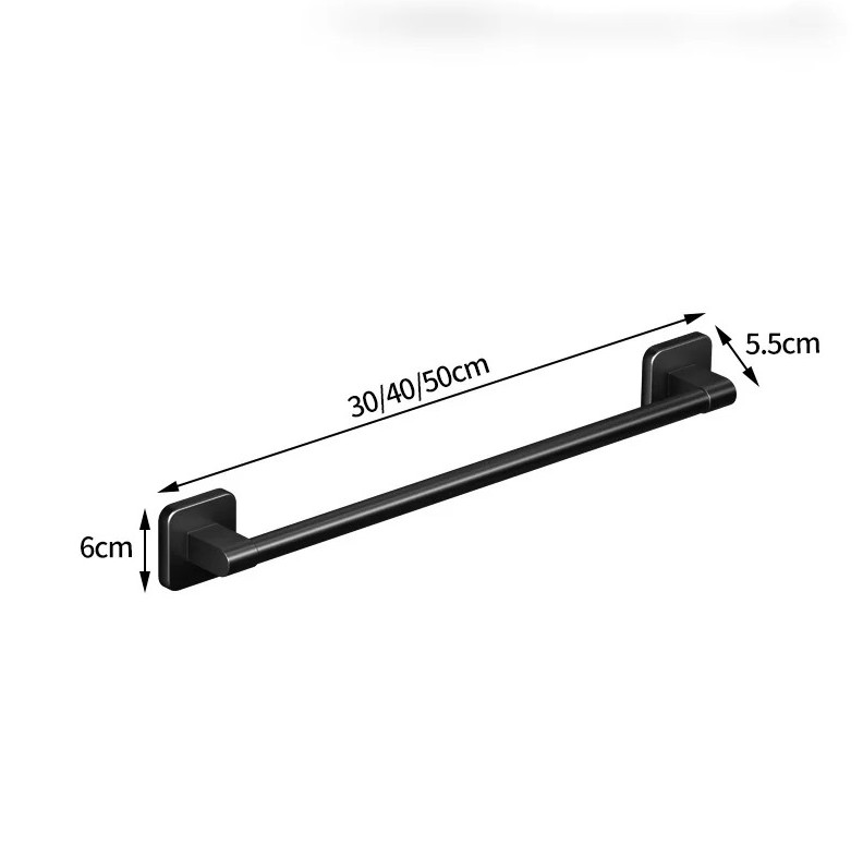1pc Self-Adhesive Bathroom Towel Rack No-Drill Aluminum Alloy Towel Holder - NEW gallery