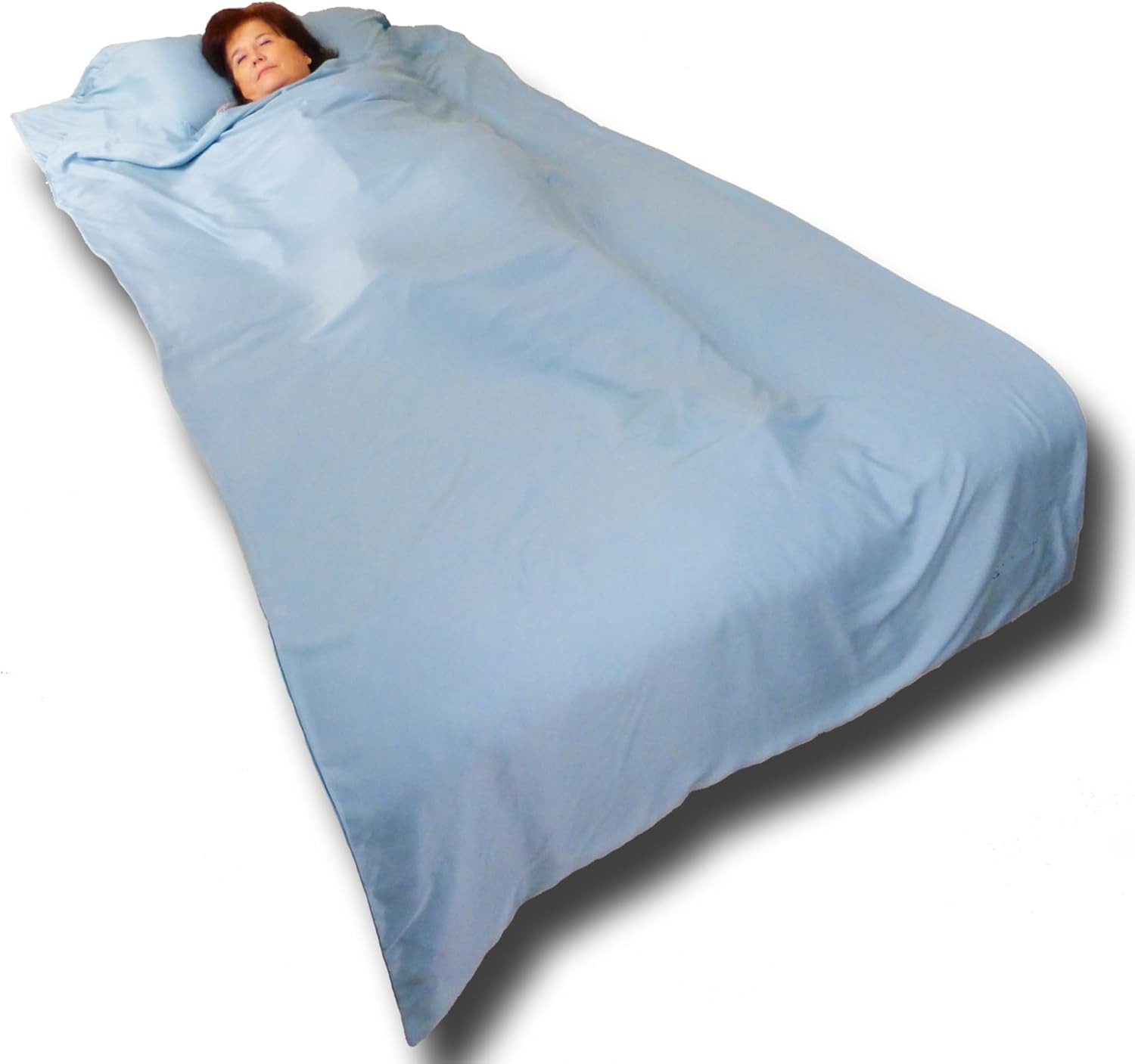 Organic Bamboo Travel Sheet - Soft, Roomy, with Pillow Pocket & Zippers gallery