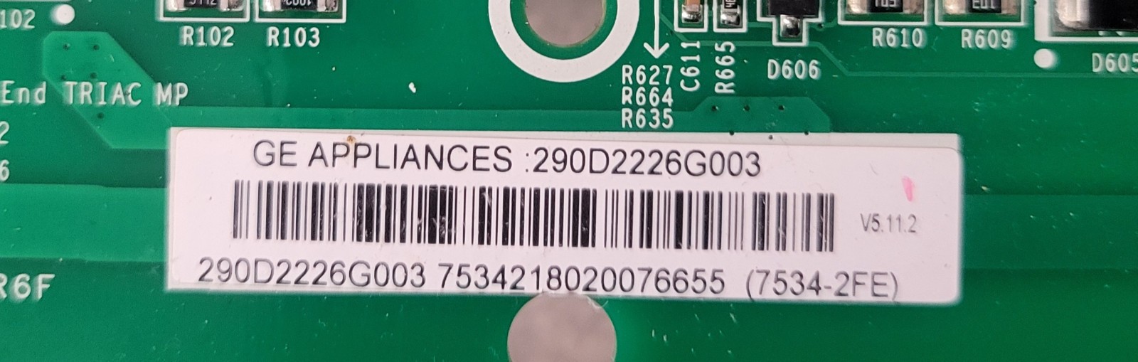 GE Washer / Main Control Board / 290D2226G003 / TESTED / Free Shipping gallery