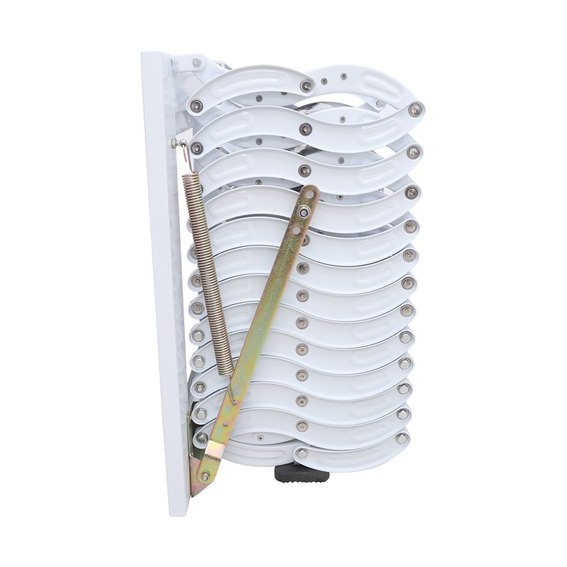 Folding Attic Ladder White Wall Mounted Folding Ladder Loft Stairs 12 Steps gallery