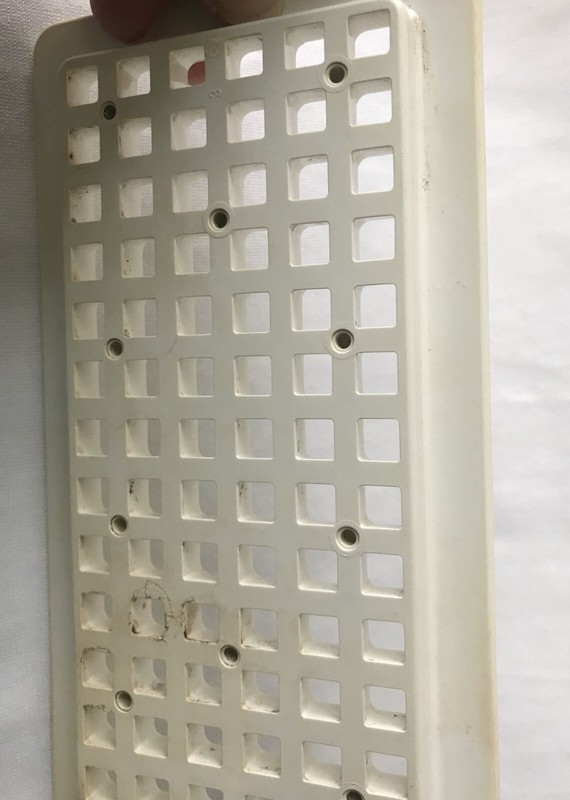 KitchenAid Refrigerator Dispenser Overflow Grille for model KSSS42QDW03 yellowed gallery