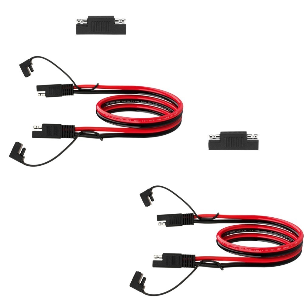 1FT 10AWG SAE Extension Cable for Power Delivery Solar Panel RV Battery,2 Pack gallery