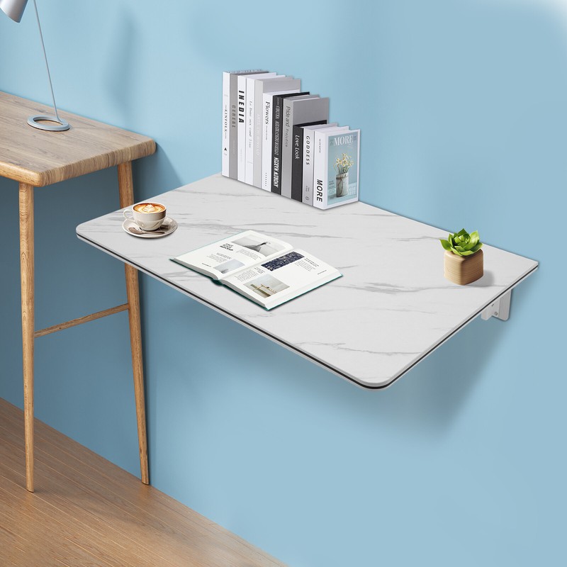 Folding Wall Desk Wall-mounted Foldable Table Wall Mounted Laptop Table Desk gallery
