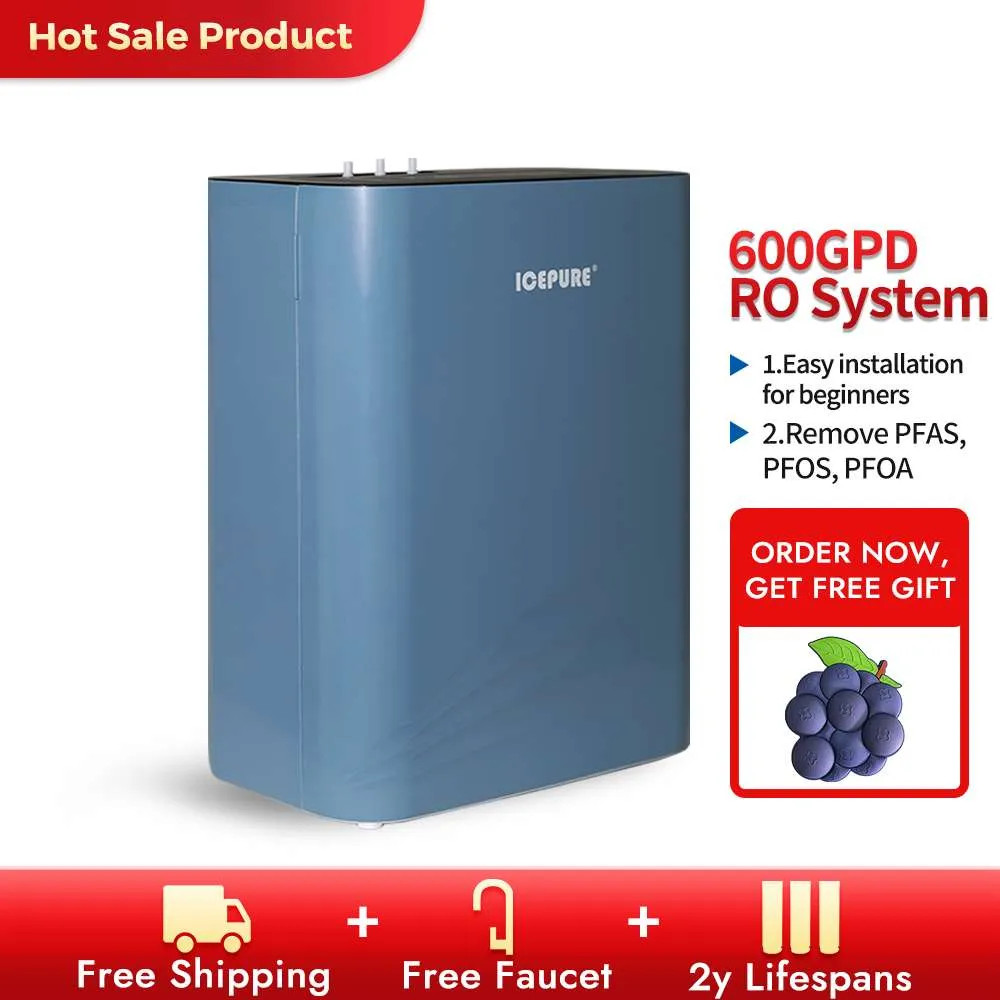 Under Sink Tankless Reverse Osmosis System for home, 600GPD, 2:1Pure to Drain gallery