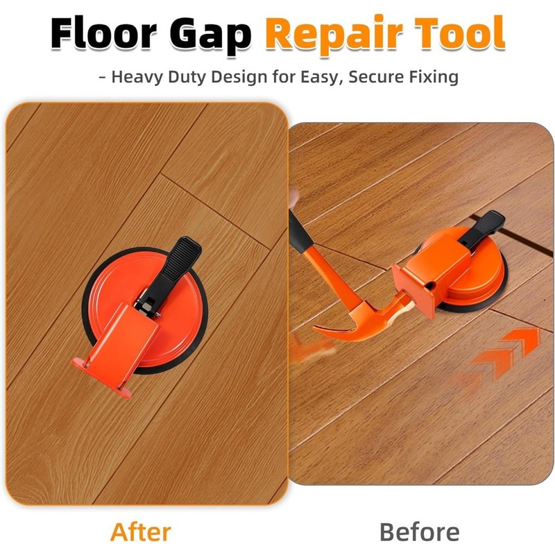 Floor Gap Fixer Tool with Suction Cup for Hardwood-Laminate and Vinyl Flooring gallery
