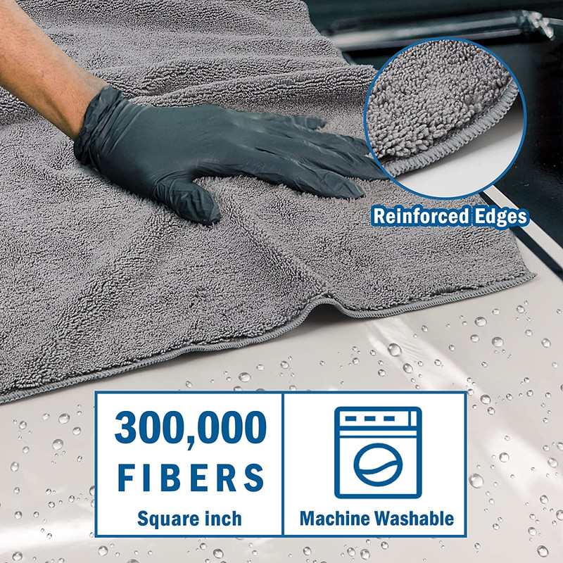 Professional Large Microfiber Car Drying Towels 2 Pack, Lint Free, Scratch Free, gallery