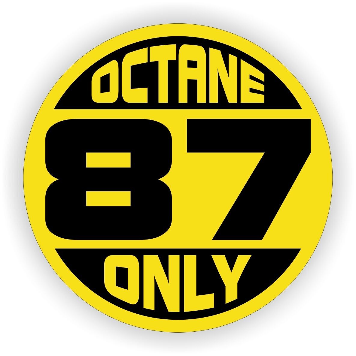 87 OCTANE ONLY Fuel Door Vinyl Sticker gallery