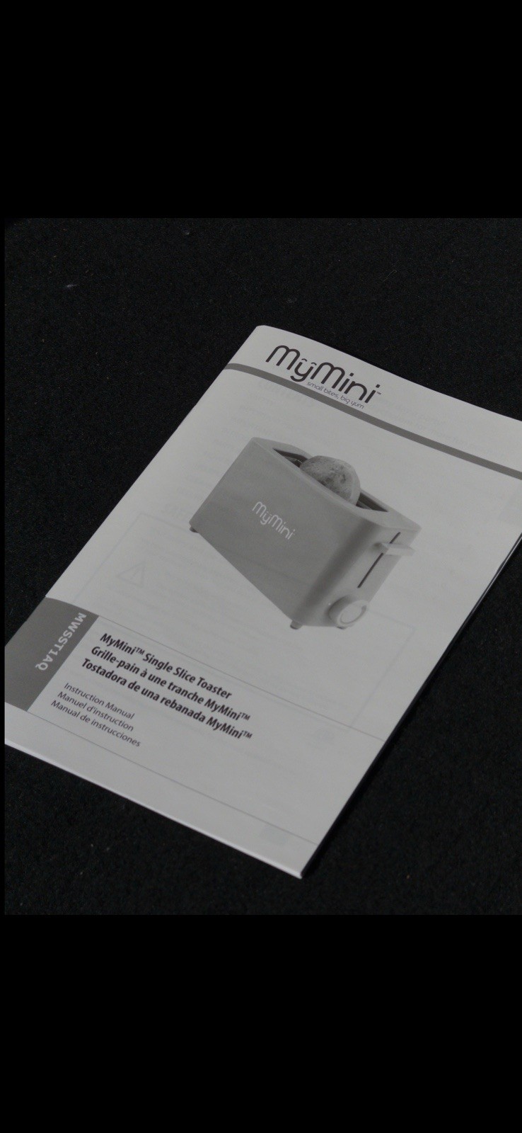 MyMini Single Slice Toaster Extra Wide Slot Crumb Tray 500 Watts Aqua New gallery