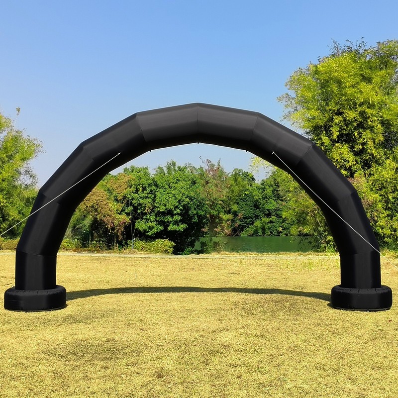 Large 21Ft Half-Circle Inflatable Arch with built-in blower - Black gallery