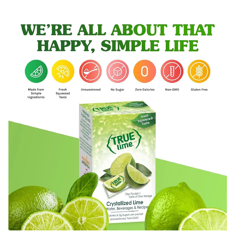 TRUE Lime Water Enhancer Bulk Pack - 0 Calorie Drink Mix Packets 500 Count gallery