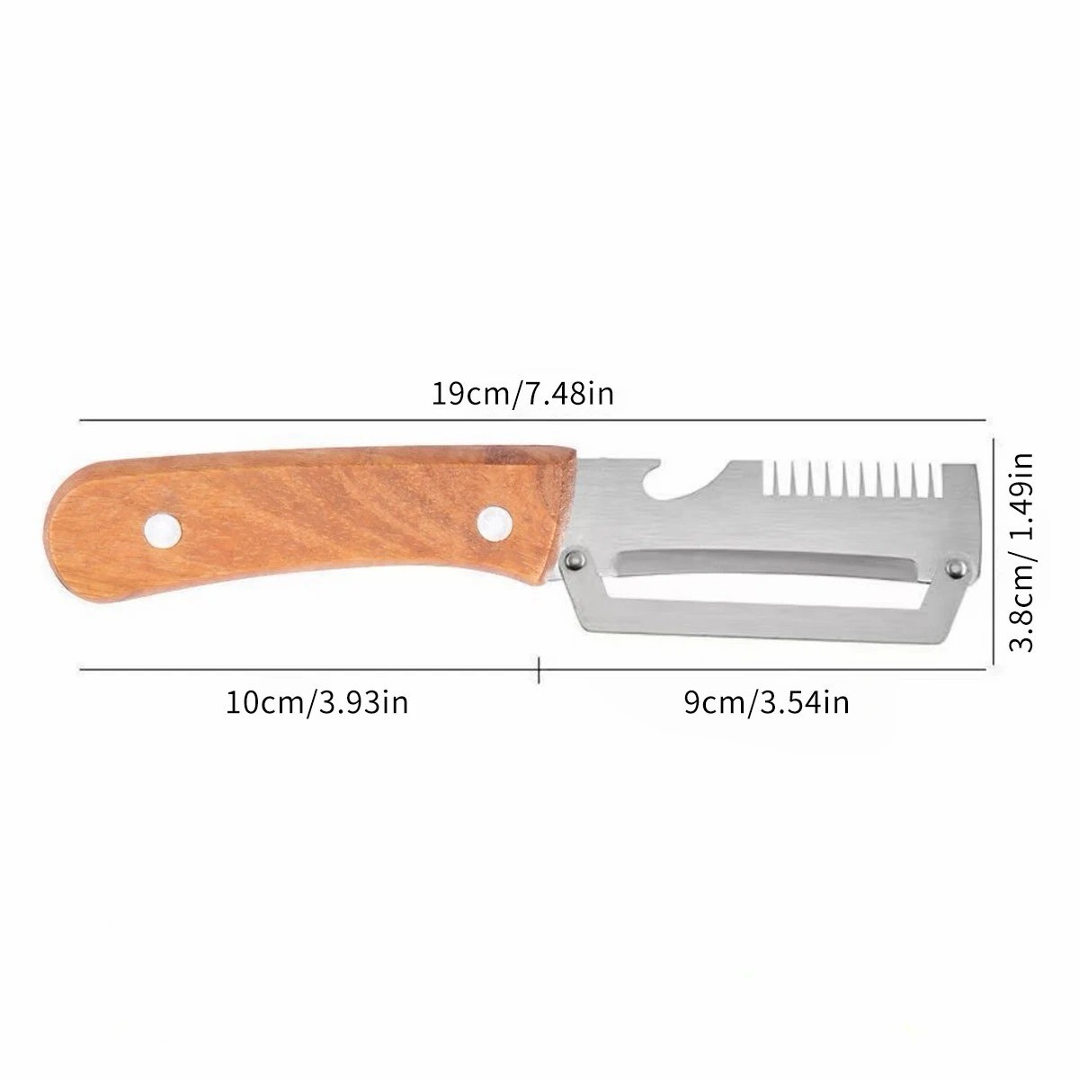 2PCS 3-in-1 Multifunction Vegetable Peeler Julienne Slicer Wooden Handle Tool gallery