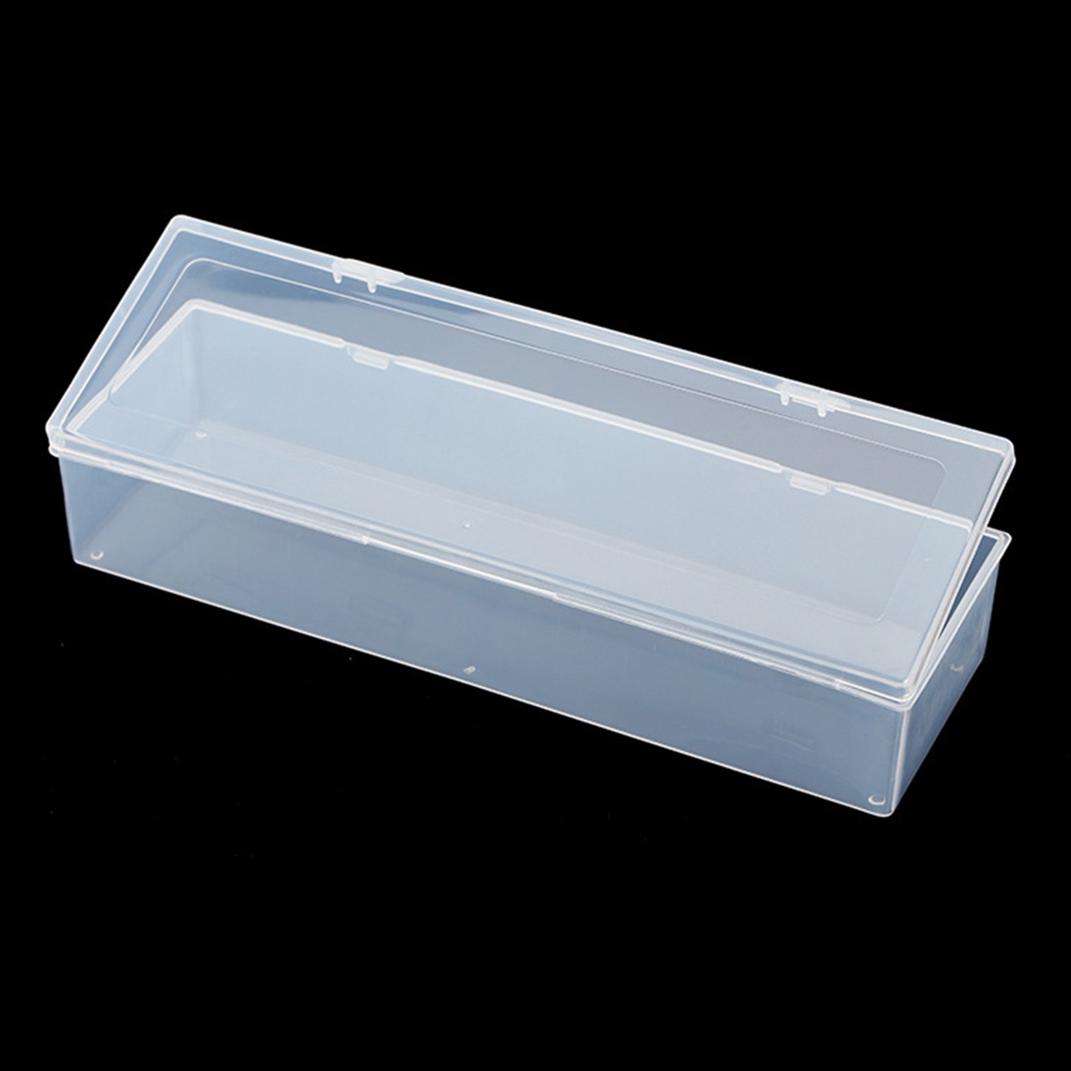 Large Clear Plastic Storage Container Box Hinged Lid Crafts Markers Pens Pencils gallery