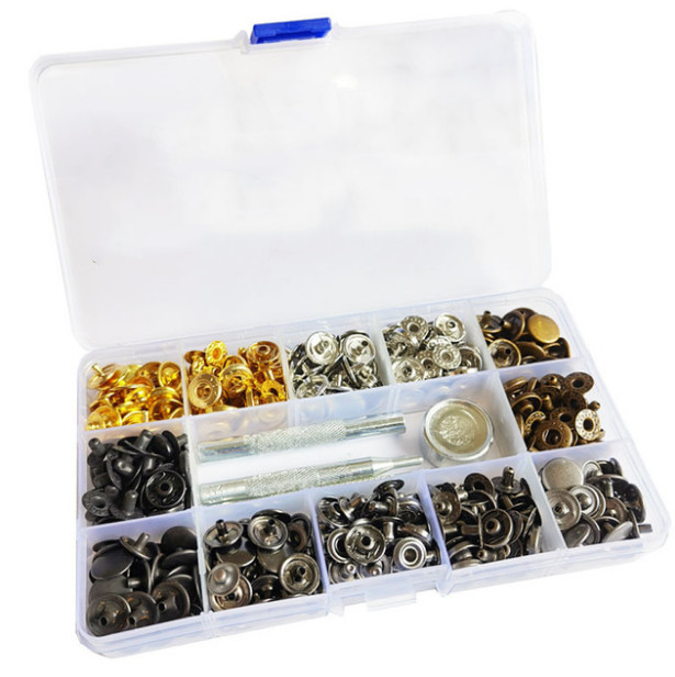 120sets 12.5mm＋633# Metal Snap Fastener Button Press Stud Clothes Repair Rivet gallery