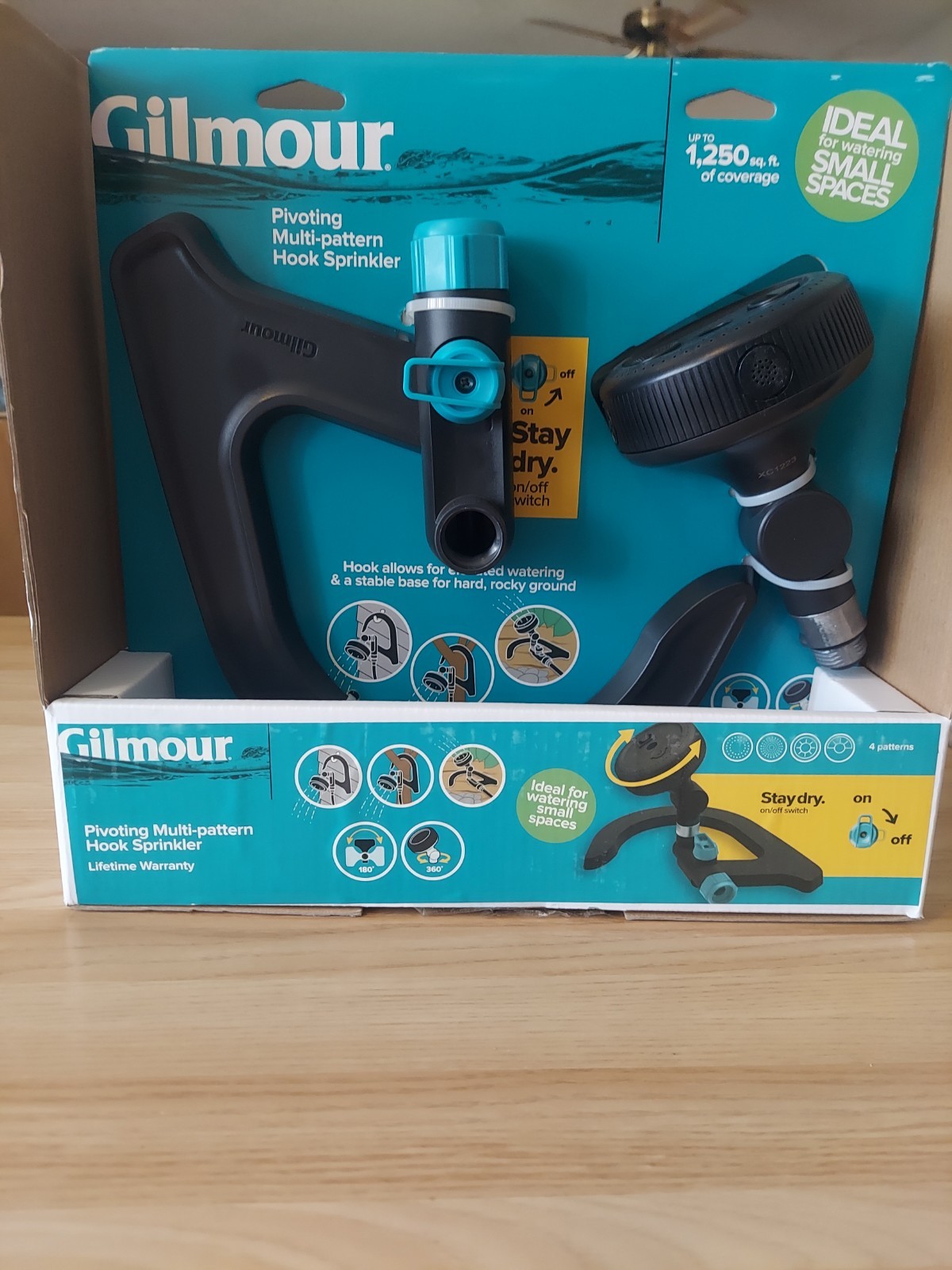 4 Pack Gilmour Pivoting Multi-pattern Sprinkler Hook with on and off Switch !!! gallery