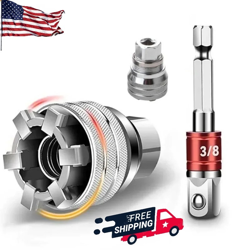 10-19mm Universal Socket Tool Adjustable Multifunction Wrench Sleeve Adapter Kit gallery