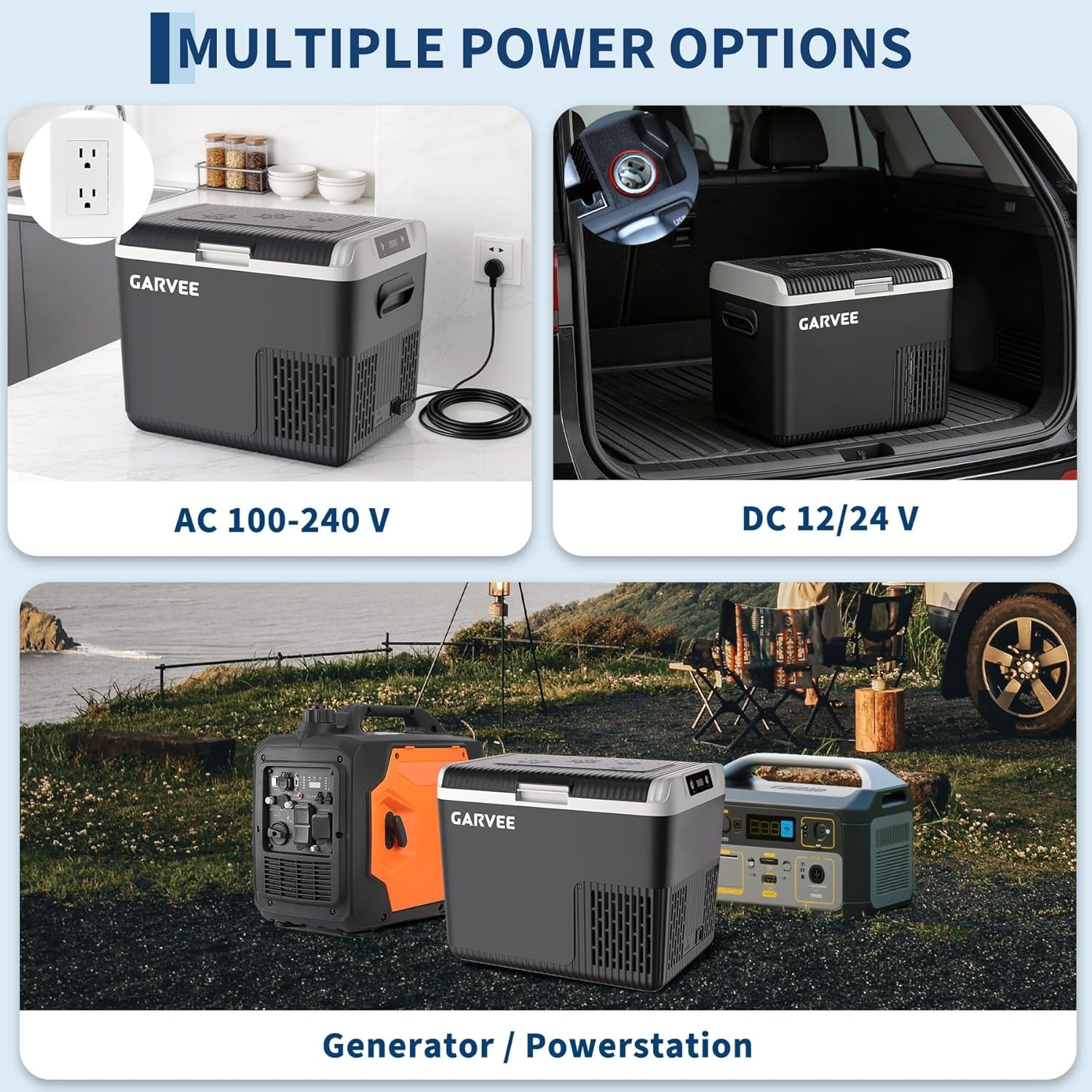 18L Car Fridge Portable Freezer,Compressor Electric Cooler 12/24V DC for Camping gallery